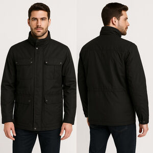 Kenneth Cole Reaction Black Military Field Jacket Men's M